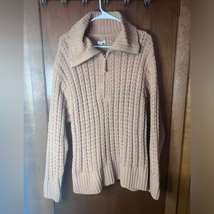 Aerie cable car quarter zip sweater